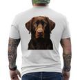 Brauner Labrador I Labrador Gesicht T-Shirt mit Rückendruck