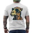 Camel With Sunglasses Gray T-Shirt mit Rückendruck