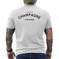 Champagne Is The Answer French Party Fashion Statement Quote Men's T-shirt Back Print