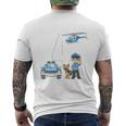 Children's 4Th Birthday Police Boy 4 Years T-Shirt mit Rückendruck