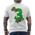 Children's Birthday 3 Years Tractor Tractor 3Rd Birthday T-Shirt mit Rückendruck