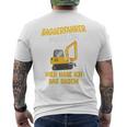 Children's Digger Driver Marlon Construction Site With Name Children's 80 T-Shirt mit Rückendruck