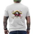 Children's Pirate 4 Years Attention I'm 4 4Th Birthday Boys T-Shirt mit Rückendruck