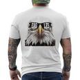 Cool Face Eagles With Sunglasses Vintage Eagles Flying Bird Men's T-shirt Back Print