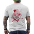 Cupcake-Weinlese T-Shirt mit Rückendruck