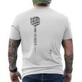 Dart Silhouette For Dart Player S T-Shirt mit Rückendruck