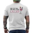 Die Tut Nix Die Will Nur Lillet Fan Summer Cocktail Party T-Shirt mit Rückendruck