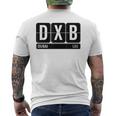 Dxb Dubai Arabic Emirate Travel Souvenir T-Shirt mit Rückendruck