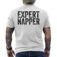 Expert Napper Sleeping Fathers Day Nap Recliner Men's T-shirt Back Print