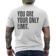 Fitness Backprint Slogan Jogging Training Motivation Sports T-Shirt mit Rückendruck