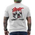 French Bulldog In Headband & Glasses T-Shirt mit Rückendruck