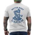 Motor Boat Captain Men's T-shirt Back Print