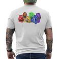 Gay Pride Lions LGBT Rainbow Flag Vintage Men's Back Print T-Shirt