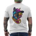 Genial Hip Hop Cat Urban Streetwear B-Boy Graffiti Camiseta Hombre Estampado Espalda