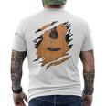 With Guitar Acoustic Music Guitarist Musician Blue T-Shirt mit Rückendruck