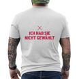 Hör Auf Zu Heulen Ich Hab Sie Nicht Gewählt Blue T-Shirt mit Rückendruck