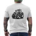 Ich Schnarche Nicht Spruch Farmer Farmer Tractor Blue T-Shirt mit Rückendruck