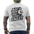 Just A Boy Who Loves Eagles Lover Boys Eagle Men's T-shirt Back Print