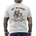 Get In Loser Trouble Ain't Gonna Make Itself Raccoon Opossum Men's T-shirt Back Print