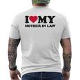 I Love Heart My Mother-In-Law Men's T-shirt Back Print