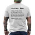 Lustiger Bauer Spruch Traktor Landwirt Lustig T-Shirt mit Rückendruck