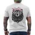 Mama Bear Face Sunglasses Mother's Day Mom Mommy Men's Back Print T-Shirt