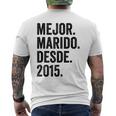 Mejor Marido Desde 2015 9 Aniversario De Boda 9 Años Camiseta Hombre Estampado Espalda