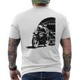 Motorcycle Heartbeat Biker Line Frequency Motorcycle T-Shirt mit Rückendruck