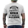 Name Nataliaorname Namensgeschenke Namenstag Fun T-Shirt mit Rückendruck