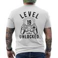 Nivel 19 Desbloqueado Boda Del 19º Aniversario Camiseta Hombre Estampado Espalda