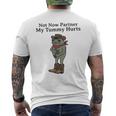 Not Now Partner My Tummy Hurts Cowboy Frog Vintage Men's T-shirt Back Print