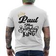 Paul The Birthday King Happy Birthday Boys Nager Gray T-Shirt mit Rückendruck