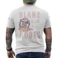 Pink Blame It All On My Roots Country Music Lover Southern Men's Back Print T-Shirt