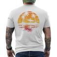 Playaeranoacaciones Palmas Puesta Del Sol Surfero Surf Camiseta Hombre Estampado Espalda