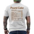 Pound Cake Nutrition Facts Thanksgiving Christmas Men's Back Print T-Shirt