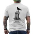 The Raven El Cuervo Poe Usher Lápida Gótico Nevermore Oscuro Camiseta Hombre Estampado Espalda