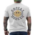 Retro Social Worker Caseworker Public Servant Social Work Men's T-shirt Back Print