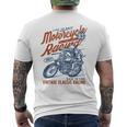 Retro Vintage Style Motorcycle Racing Distressed Men's T-shirt Back Print