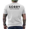 Sorry Are The Hormones Puberty Crazy Self-Love T-Shirt mit Rückendruck