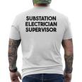Substation Electrician Supervisor Tank Top Men's Back Print T-Shirt
