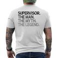 Supervisor The Man Myth Legend Men's Back Print T-Shirt