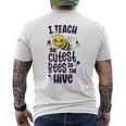 I Teach The Cutest Bees In The Hive Kindergarten Teacher Men's Back Print T-Shirt