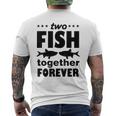 Two Fish Together Forever Angler T-Shirt mit Rückendruck