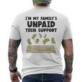 I Am The Unpaid Technical Support My Family Nerd Geek It Computer Gray T-Shirt mit Rückendruck