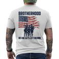 Veteran Brotherhood No One Left Behind Back Graphic Men's Back Print T-Shirt