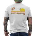 Vintage Santa Barbara Beach California Retro Sunset 70S Men's T-shirt Back Print