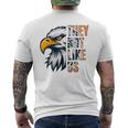 They Not Like Us Eagle Graphic Motivational Black History Men's T-shirt Back Print
