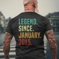 10 Years Old Legend Since January 2015 10Th Birthday Men's T-shirt Back Print Gifts for Old Men