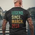 10 Years Old Legend Since March 2015 10Th Birthday Men's T-shirt Back Print Gifts for Old Men