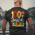 100 Days Of Kindergarten School 100Th Days Of School Men's T-shirt Back Print Gifts for Old Men